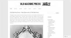 Desktop Screenshot of oldmachinepress.com
