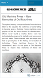 Mobile Screenshot of oldmachinepress.com